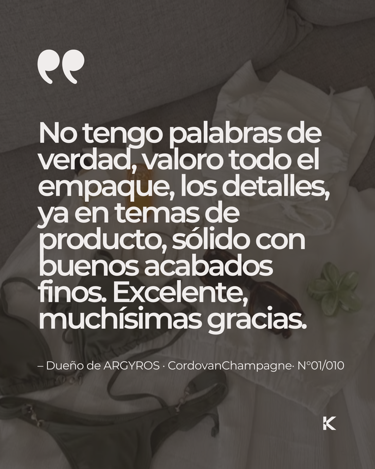 Testimonio de cliente KROMO Apparel